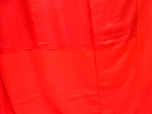  アンティーク　作家物　松竹梅に鶴模様刺繍掛下・中着セット